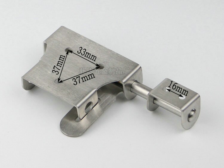 Boulon en acier inoxydable | Avec trou de cadenas, à installer sur Surface droite ou gauche, pour porte de sécurité, pour porte en bois