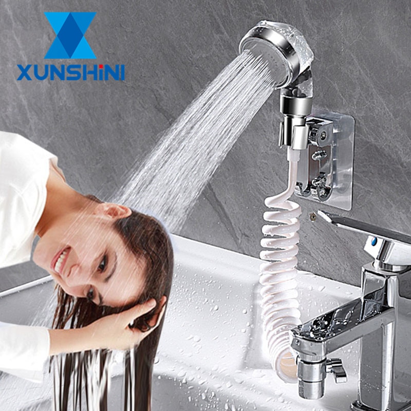 Xunshini vandhane udvendigt brusehoved fleksibelt vandbesparende vask hår toilet håndholdt vask hår artefakt køkken badeværelse