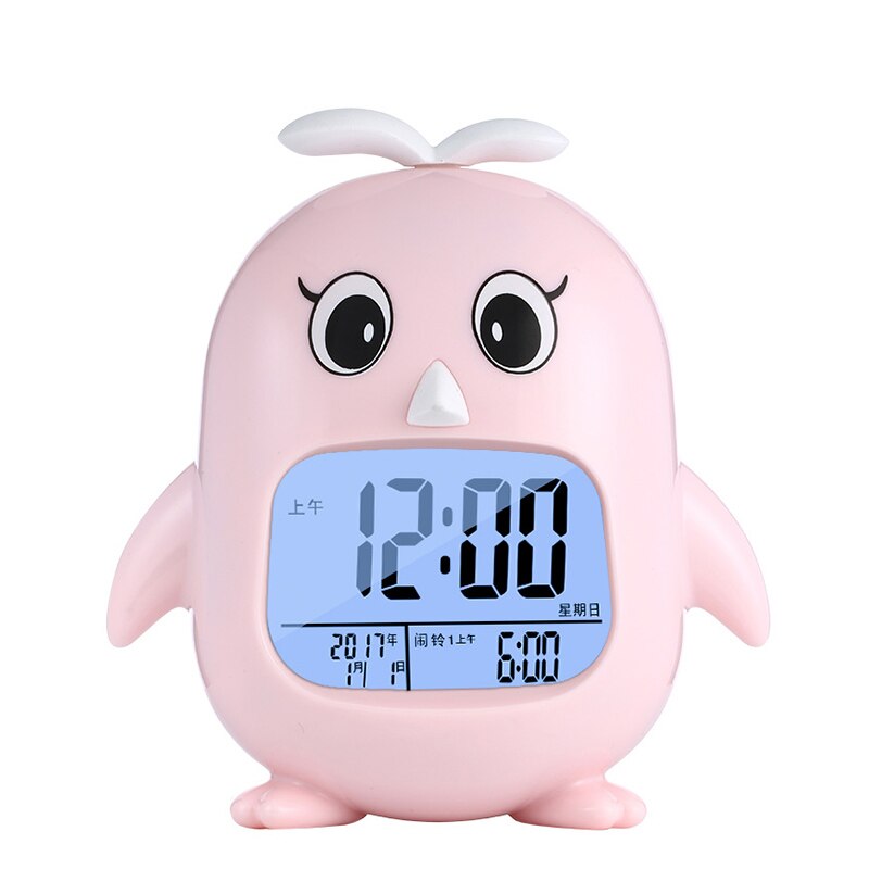 Dessin animé mignon horloge numérique Led lumineux électronique bureau alarme chambre Date température numérique horloge Zegar Led horloge à la maison DB60SZ: style2