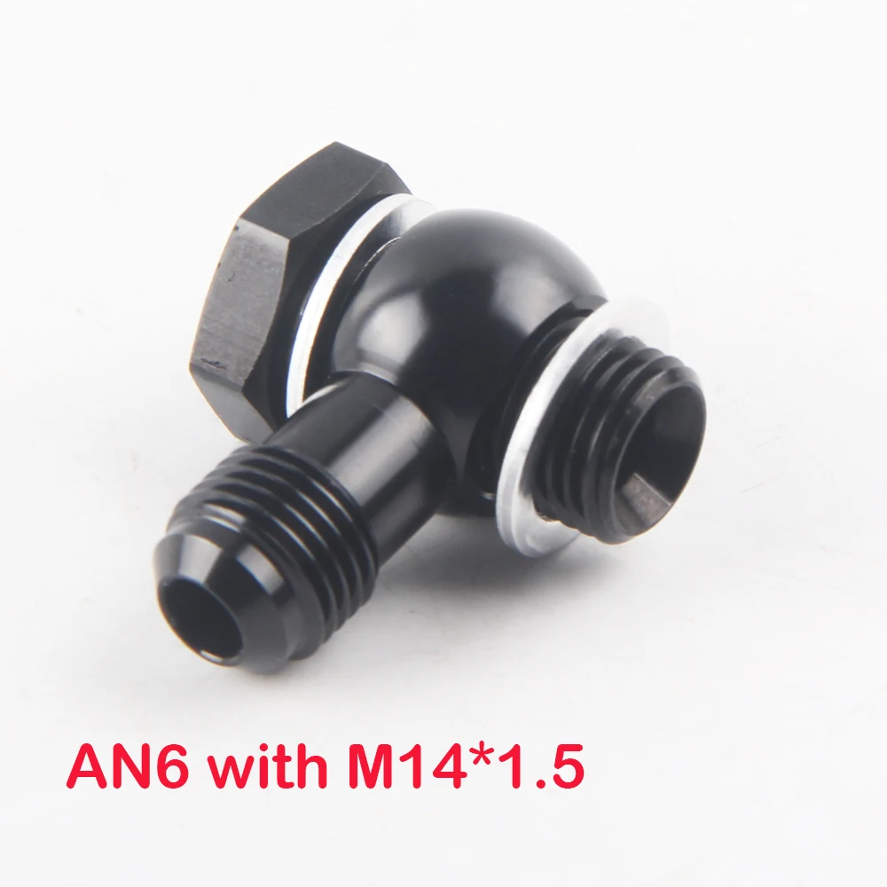 Tornillo de embrague hidráulico de perno M12 x 1,5 M14 x 1,5 con montaje de Banjo de aluminio salida Banjo macho an6 adaptador de ajuste 12mm 14mm: Gris