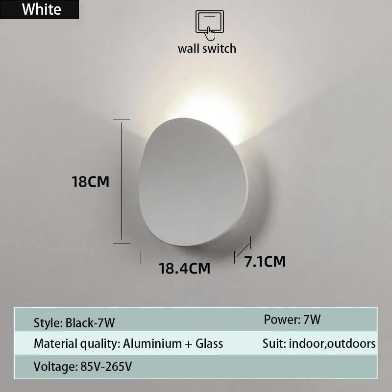 Outdoor LED-wandlamp waterdicht balkon villa wijn tuin binnenplaats woonkamer slaapkamer licht luxe creatieve bedlampje: Cold White / 4W