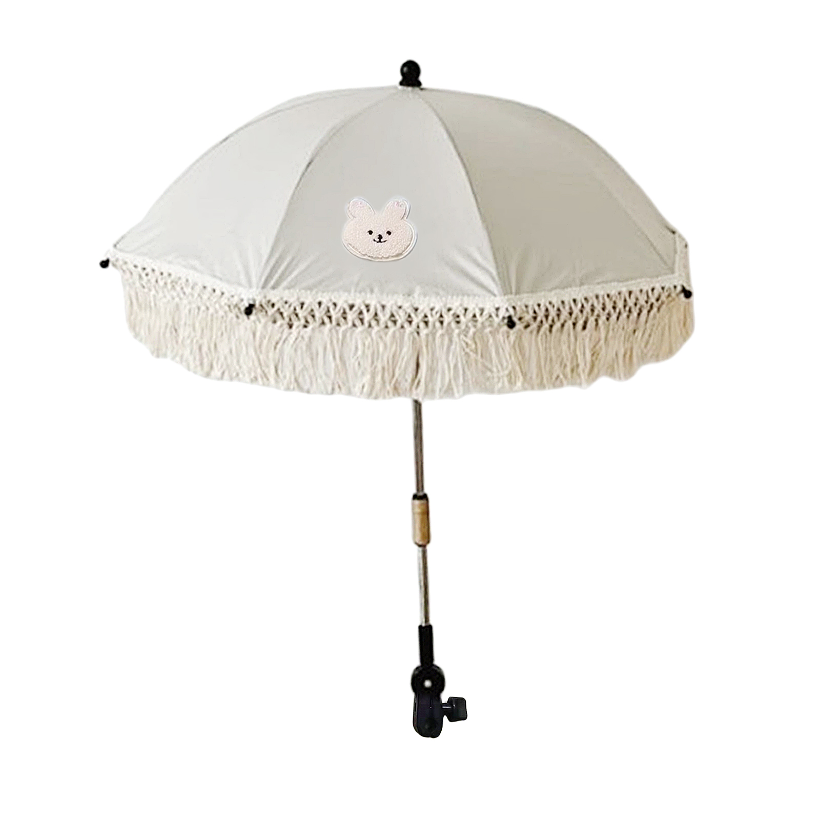 Passeggino parasole con morsetto UV accessori per passeggini universali coperture per tettoie per ruote Base sportiva protezione per supporto indossabile: WHITE