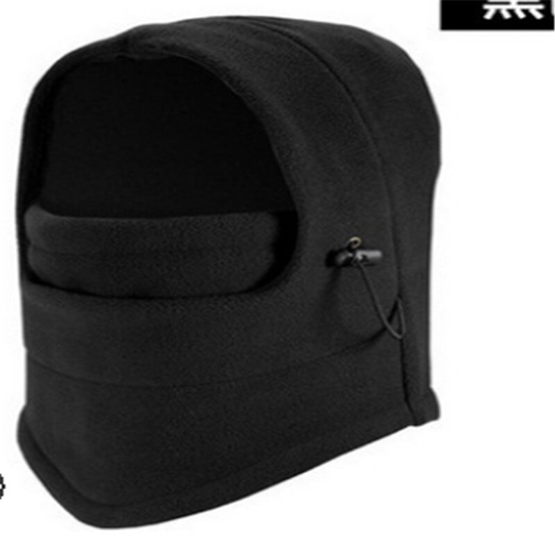 Winter Ski Maske Halstuch Sturmhaube Motorrad Mütze Schlauchschal Halswärmer DE: Schwarz