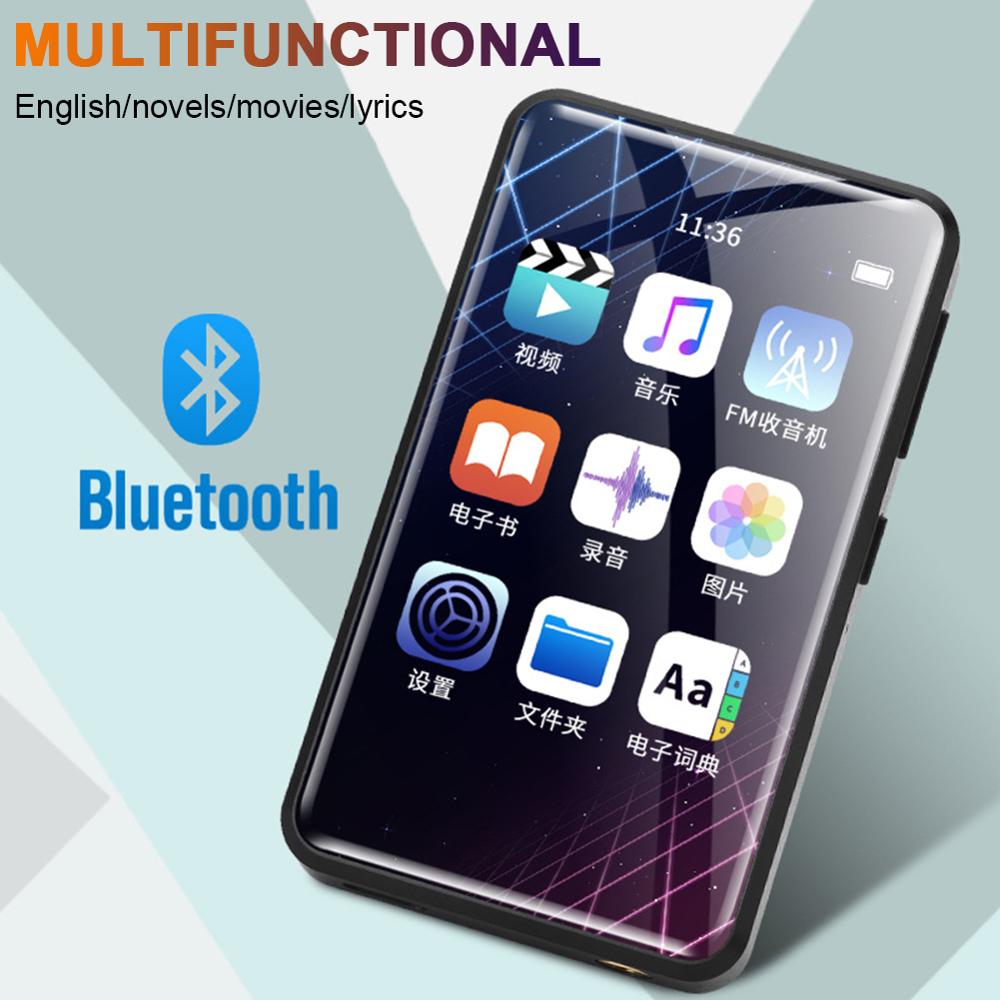 Multi-Function MP3 Player With Bluetooth HiFi Music Player Speaker 2.4" Screen Touch Screen Portable Audio/Video Player