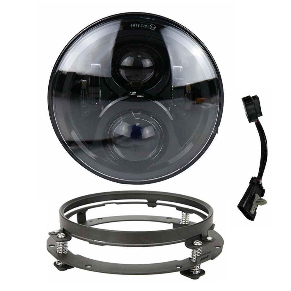 Prikk 7 "tommers led frontlys for ducati monster 1000 600 620 695 750 800 900 s4r sport 4.5 tommers tåkelys 7 " monteringsbrakett: 7 tommer og brakett b