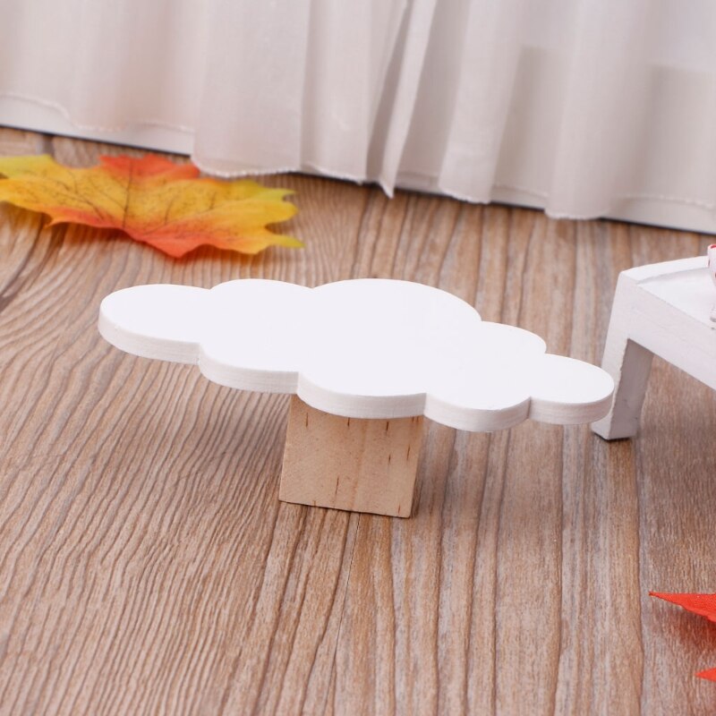 Colgador de ropa de madera con ganchos de nube para decoración de pared, colgante para dormitorio de niños
