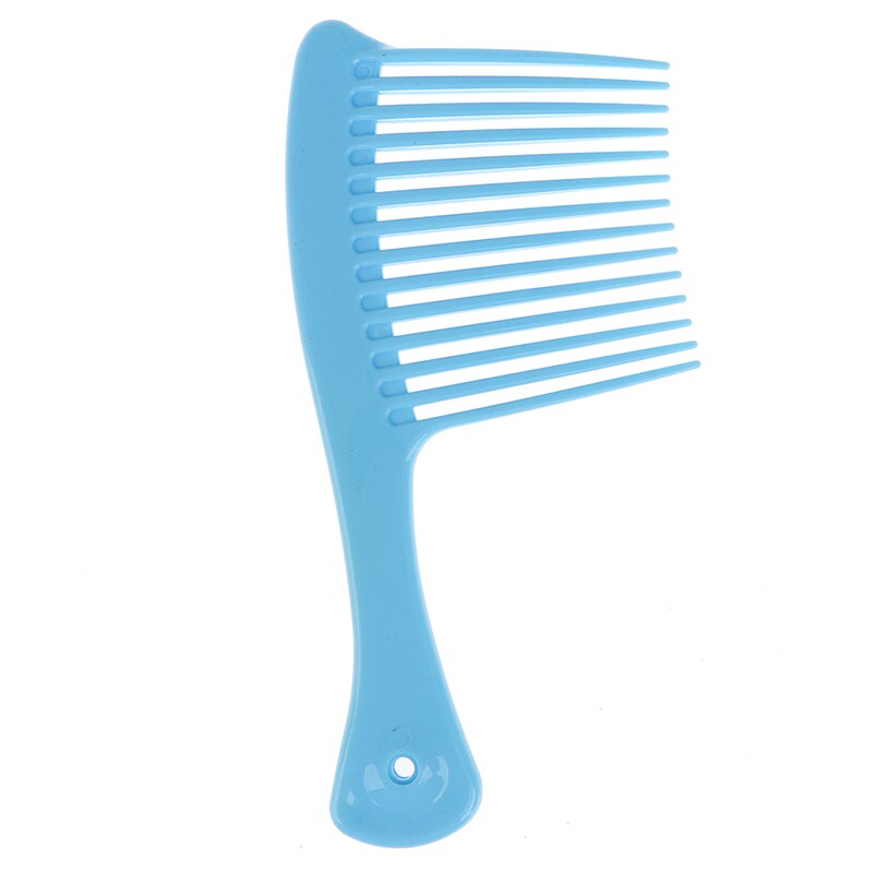 Stor bred tandet kam krøllet salon hår frisør værktøj husholdning unisex brede tand kamme: Bl