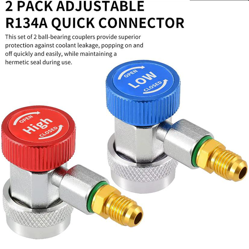 R134A niedrig hoch Auto Auto Schnellkupplung Stecker Durcheinander Adapter Auto Klimaanlage Kältemittel Einstellbare AC vielfältig Messgerät: Braun