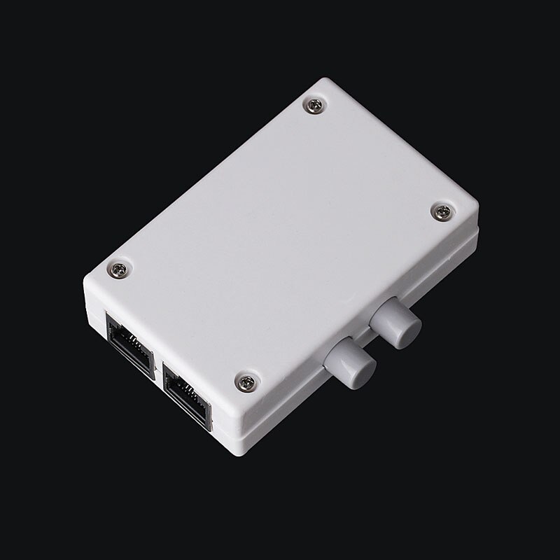 Mini 2 Port AB Manual Network Sharing Switch Box 2In1/1In2 RJ45 Network/Ethernet