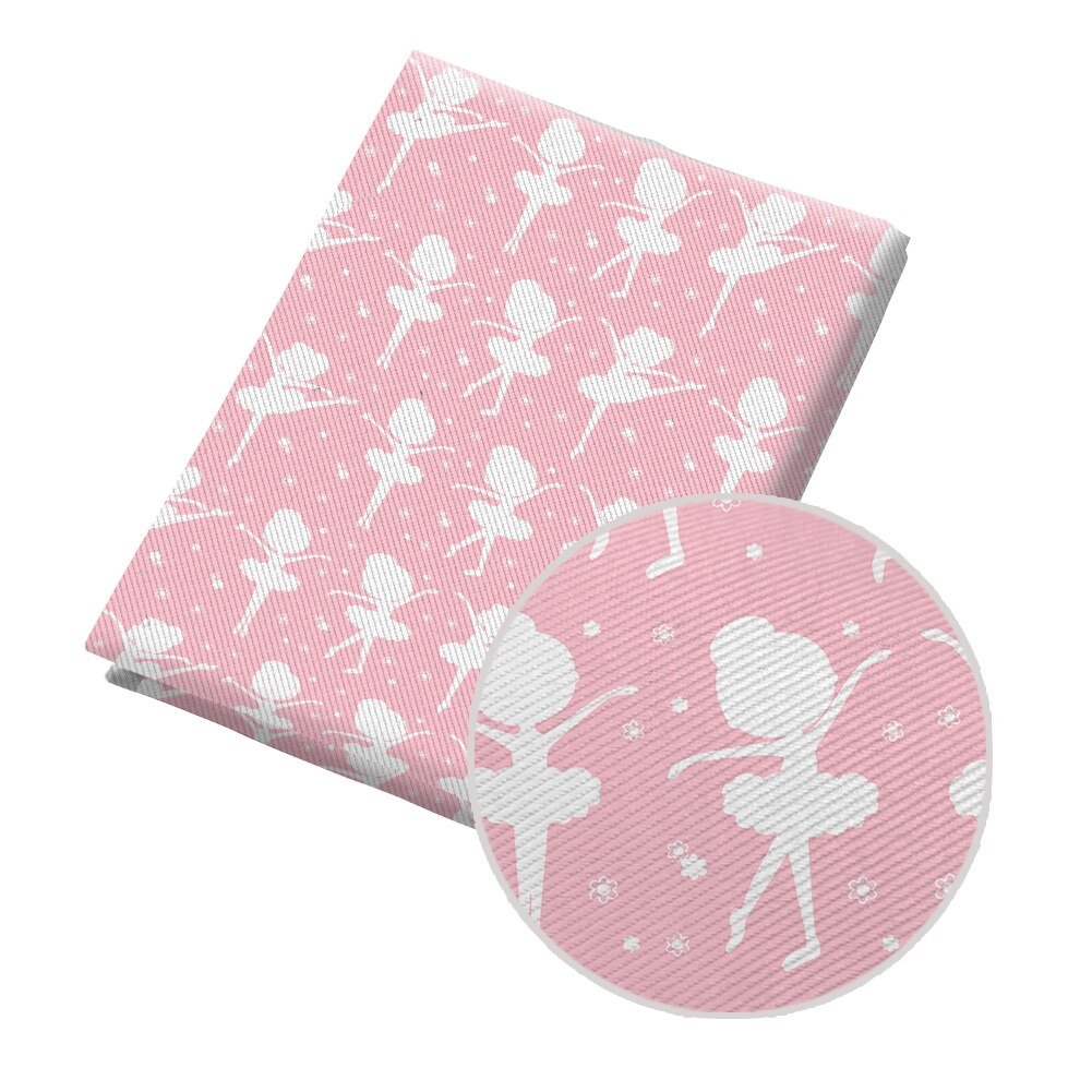 Tissu Kawaii en coton Polyester pour fille, rideau de vêtements pour enfants, housse de coussin, dessin animé, danse de Ballet, bricolage, 50x145CM: PL2532