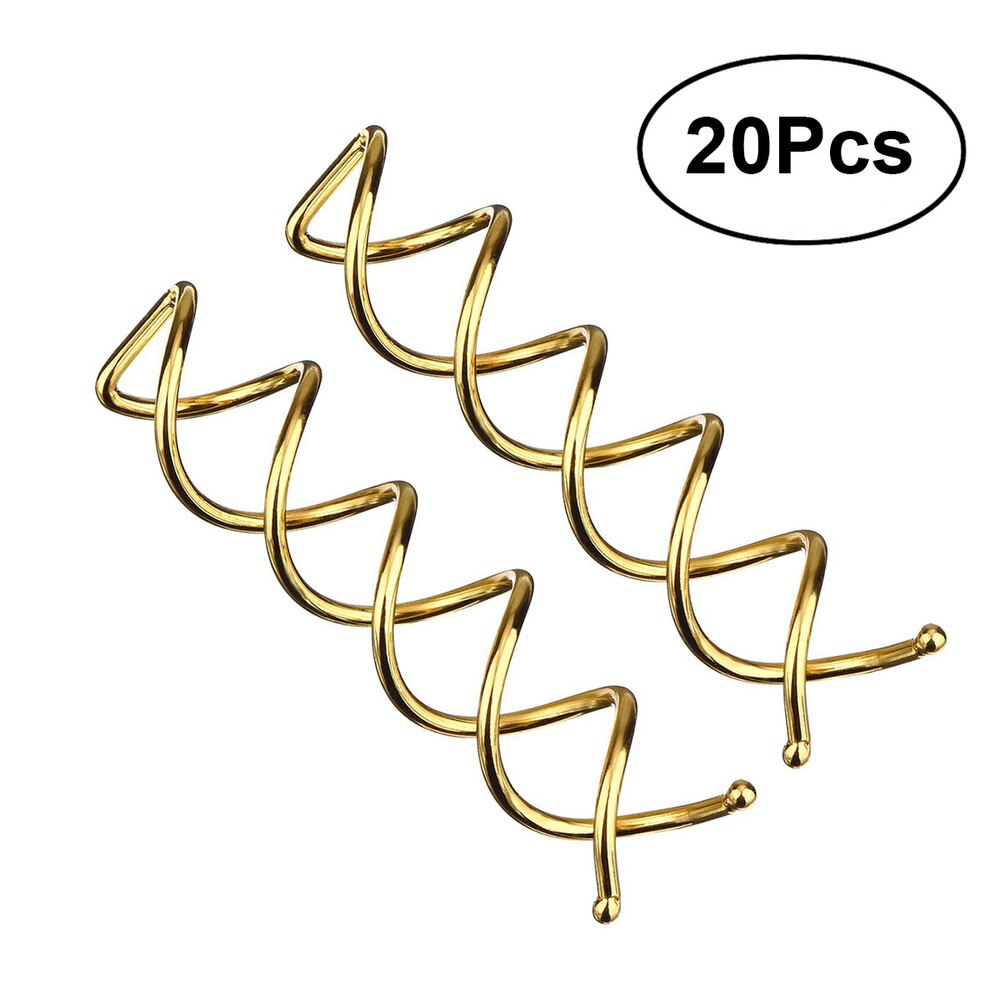 20Pcs Spiraal Bobby Haarspelden Twist Schroef Haar Clip Mini Spin Clip Voor Diy Haar Stijl (Zwart): Golden