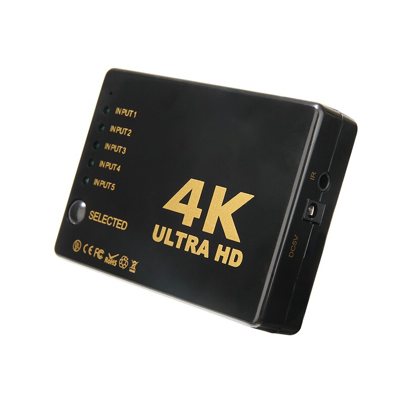 1pc 4K*2K 5 Port hdmi-compatible Cable Splitter HD 1080P Video Switcher Adapter hdmi-compatible Hub for DVD HDTV LCD