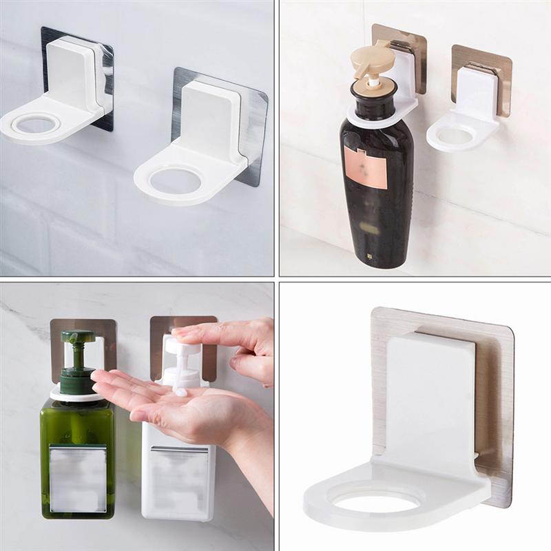 10 pcshand sanitizer krog slagfri sømløs vægmonteret holdbar shower gel flaske rack dispenser flaskeholder