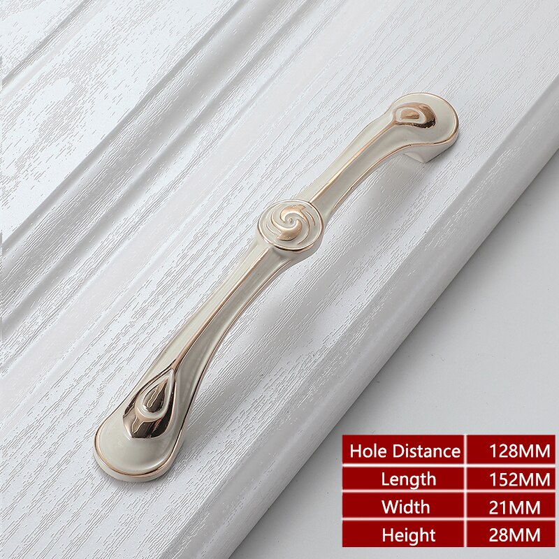 Yutoko lvory vita dörrhandtag och knoppar för skåp köksskåp zinklegering möbelhandtag byrå låda skåp handtag: 933-128mm