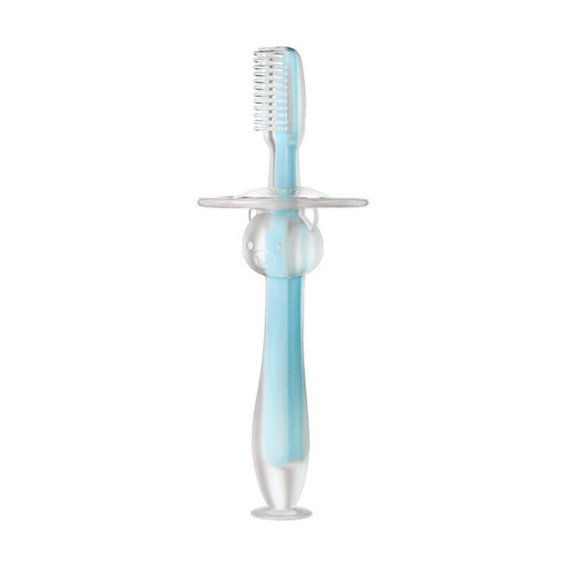 Spazzolino da denti per bambini in Silicone morbido spazzolino da denti per bambini cura orale dentale spazzolino da denti per bambini spazzolino da denti per bambini articoli per bambini: Blue