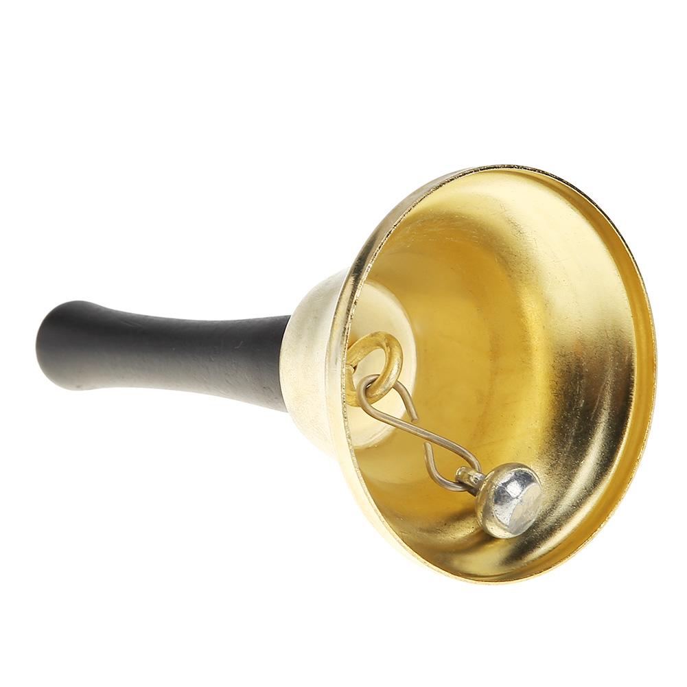 2 Colors Metal Hand Bell Gold Silver Christmas Xmas Necessity Year Party Celebrate Rattle Tool Decoration Supplies Accessory: Gold