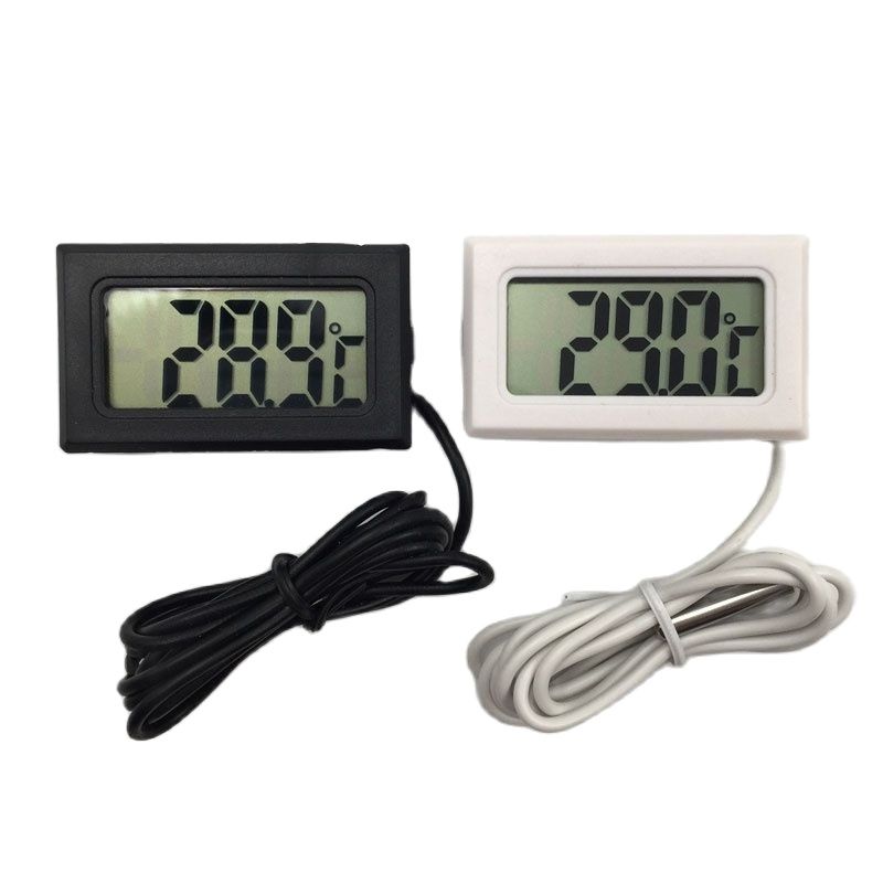 Mini 1M Line Cable LCD Digital Water Thermometer Meter Hygrometer Temperature Indoor Fish Tank Waterproof Sensor Humidity Gauge