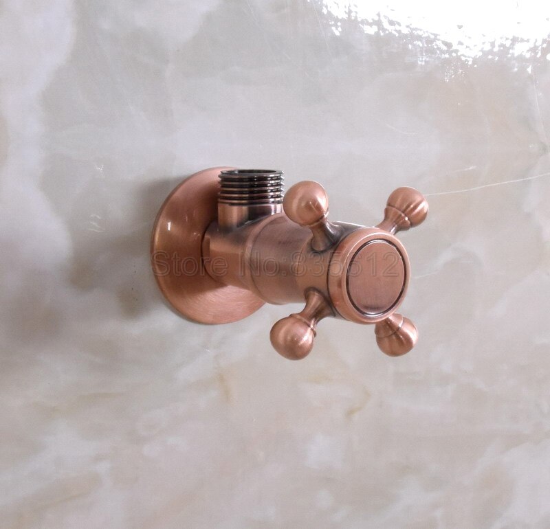 Antique Red Copper 1/2"malex 1/2" male Brass Bathroom Angle Stop Valve Filling Valves Bathroom tav012