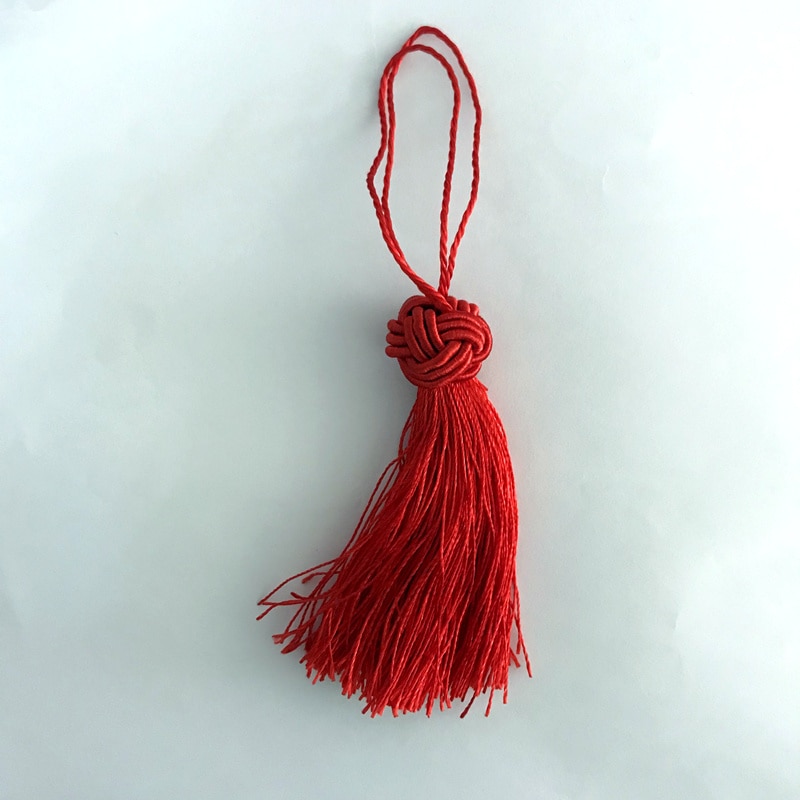 50 Pompons Nœud Chinois Colorés - Pour Porte-clés, DIY, Déco Sac Ou Téléphone | Lot De 50 Pièces