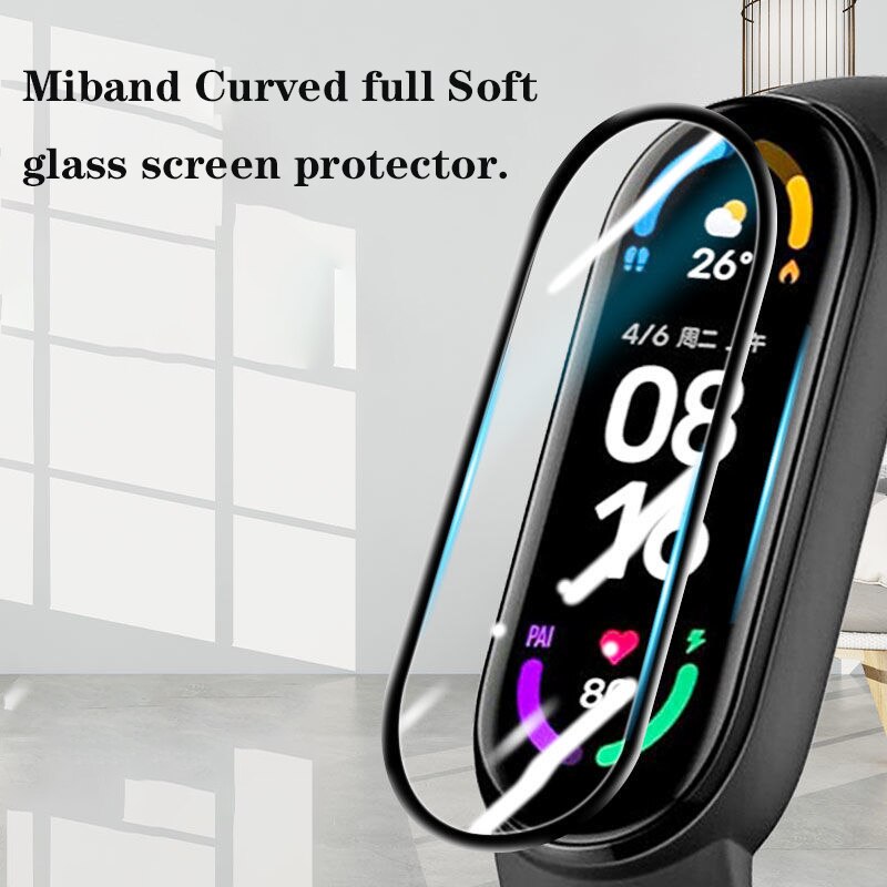 Cristal Protector 3D para Xiaomi Mi Band 4, 5, 6, Protector de pantalla para reloj inteligente xiaomi Mi Band 5, 6 y 4, película suave