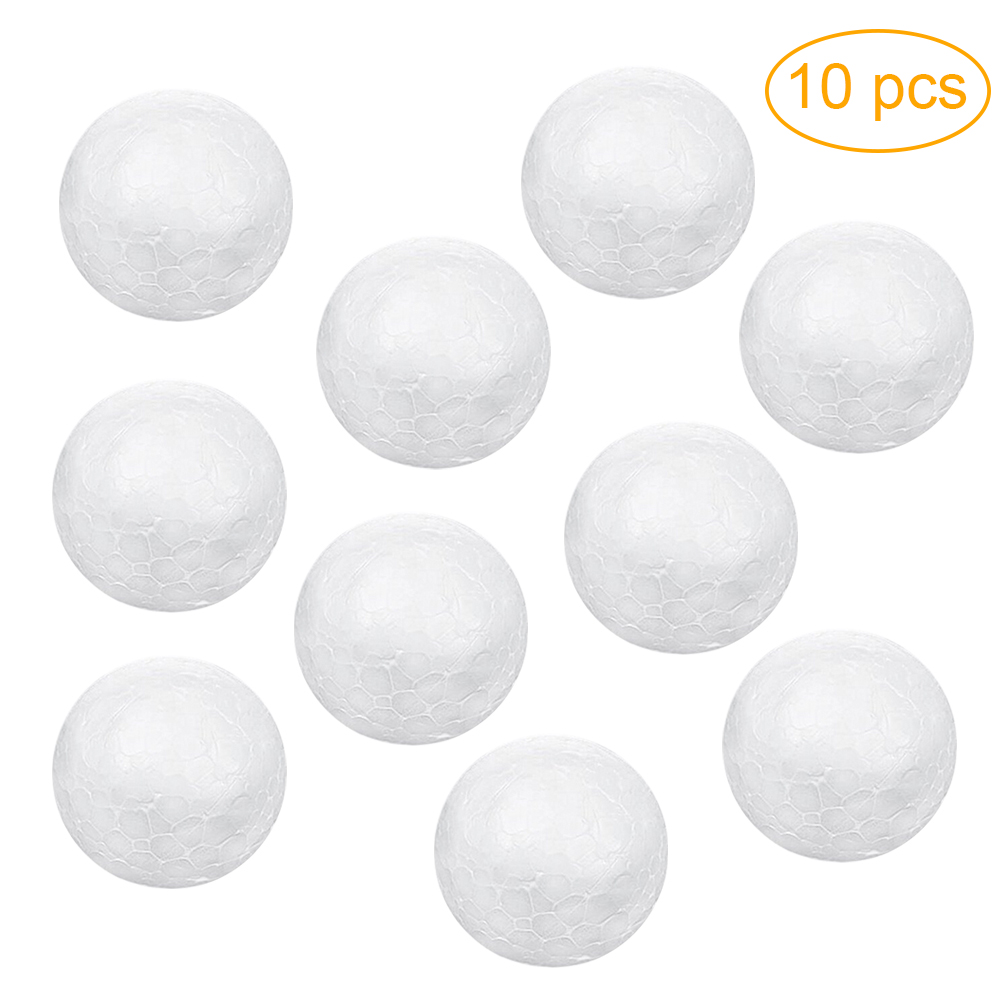 10 Pieces 2cm Shaped Styrofoam Ornaments DIY Craft Party Decoration: Ball6cm