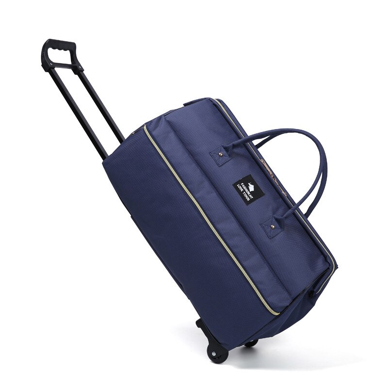 Julis sång resväska med hjul vagn stor kapacitet vagn åkpåse rullande resväska väska för helg över natten: 4