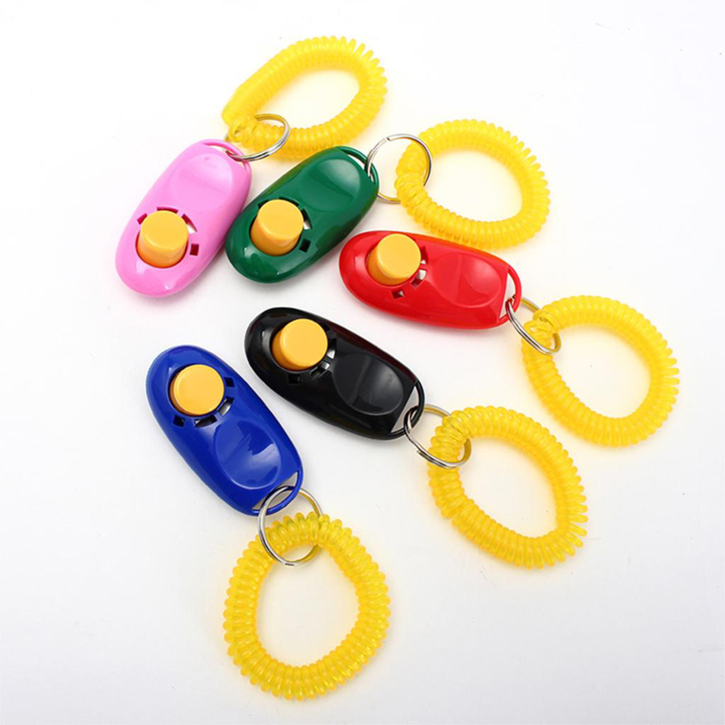 Huisdier van de hond Klik Clicker Training Polsband Multicolor Trainer Hulp Wrist Strap Goedkope Puppy Trein Tool