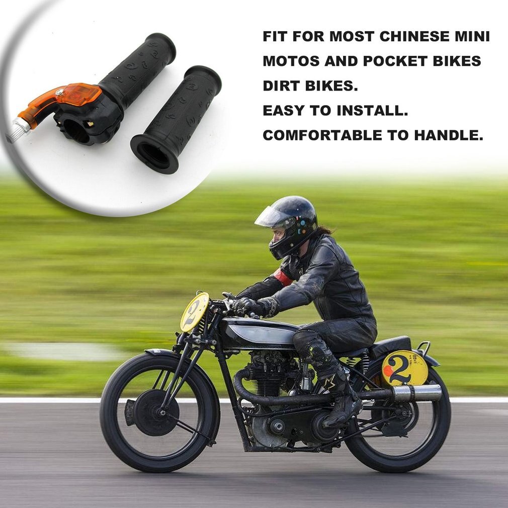 22mm (7/8") Handle Grip Throttle Clamp 49cc Pocket Bike Mini Moto Quads Twist Throttle Accelerator Grip