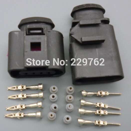 Shhworldsea 4 1 1717893 1.5mm j 0973804 1 0973704 automatische temperatuursensor stekker waterdichte elektrische draadconnector voor auto vrachtwagen: 1 set vrouwelijk mannelijk