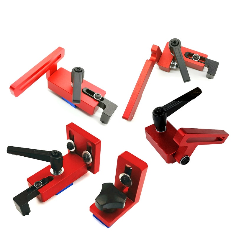 Trabajo de la madera T pista limitador Mitra cerca conector de aluminio parada de guía de inglete bloque vio Mesa deslizante entre corchetes paracaídas limitador