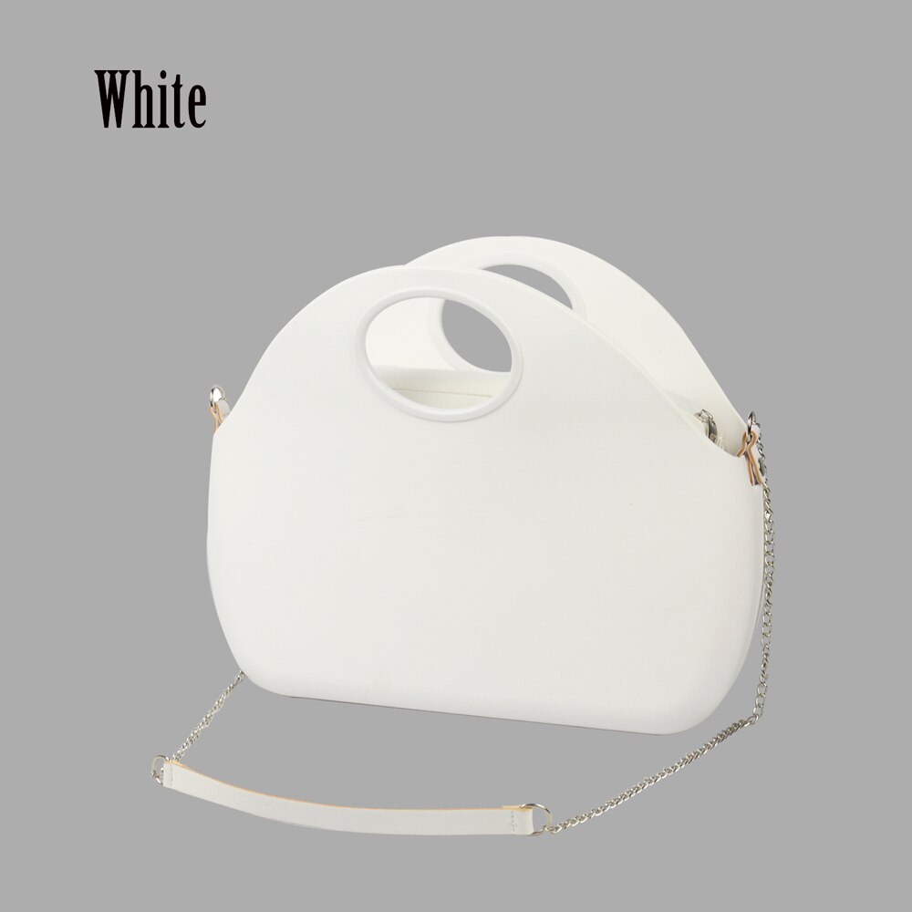 2019 novo saco o corpo da lua com bolso interno à prova dwaterproof água alça de corrente longa para as mulheres saco o lua clássico obag: white