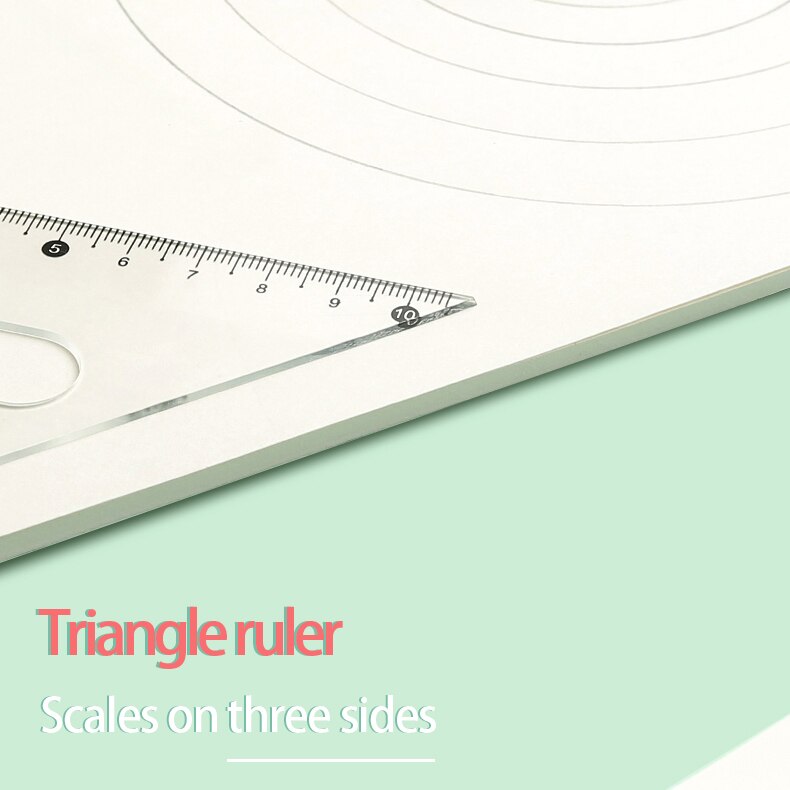 Zanken compasses Ruler Set Multi-function Ruler Ruler Ruler Triangle Metal Drawing Tool for Student Drawing