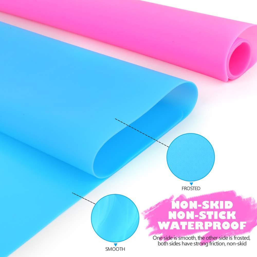 40*30cm silikonmatter ikke-pinne varmebestandig bakefôr dekkematte bordbeskytter bakverk spisebord matt kjøkkentilbehør