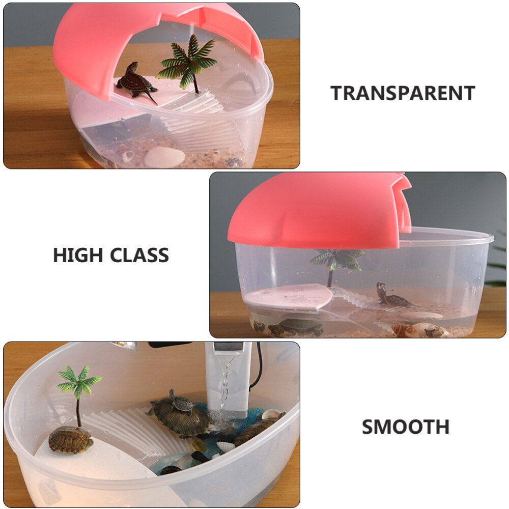 1pc Turtle Tank Reptile Pet Habitat Box Reptile Pet Perching Box