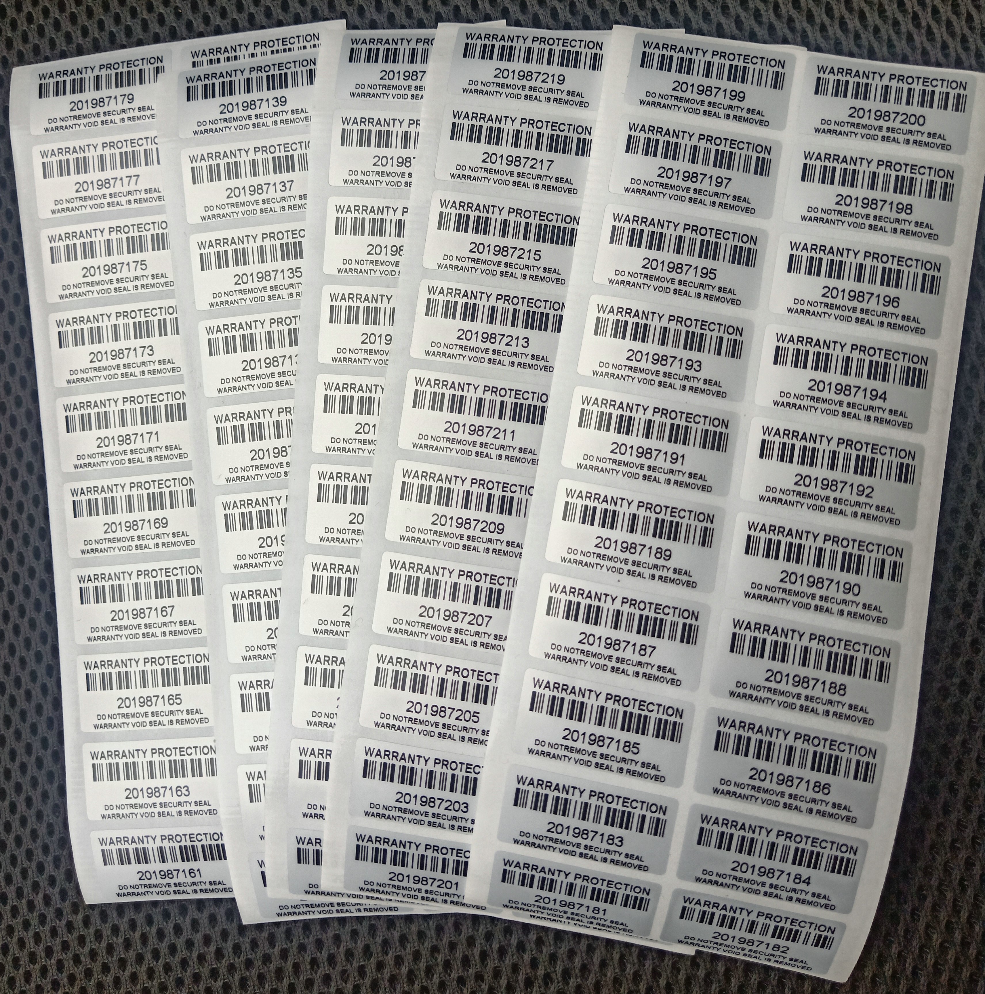 Pegatina de garantía de protección, sello de seguridad de 30mm x 15mm, falsa a prueba de manipulaciones pegatina, 100 Uds.