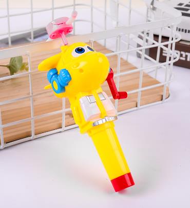 Super aereo manuale generazione di energia elica rotante piccolo ventilatore suono giocattoli luminosi Souptoys regalo estivo per bambini.: yellow