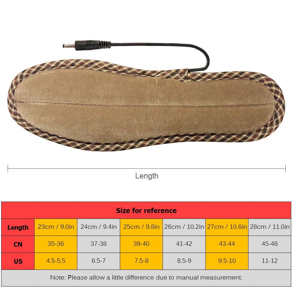 USB Electric Heated Insoles Heating Shoes Pad InsertElectric Heated Feet Warmers for Men Women Camping Skiing Winter Sports