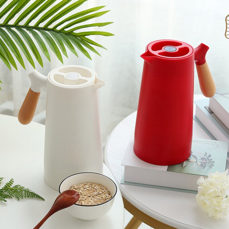 1L Gl Liner Vacuum Flask Water Jug Home Office Insulation Leakproof Water Pot for Coffee Tea Thermal