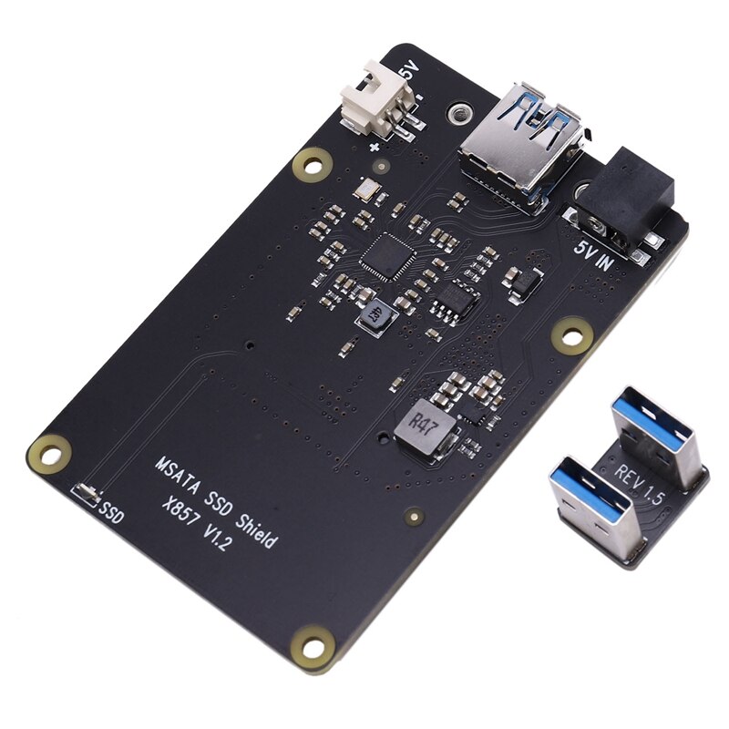 Carte d'extension de stockage SSD MSATA X857 USB3.1 bouclier pour Raspberry Pi 4B