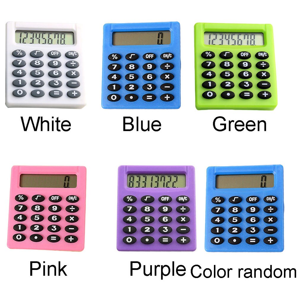Student Mini Electronic Calculator Candy Color Calculating Office Supplies