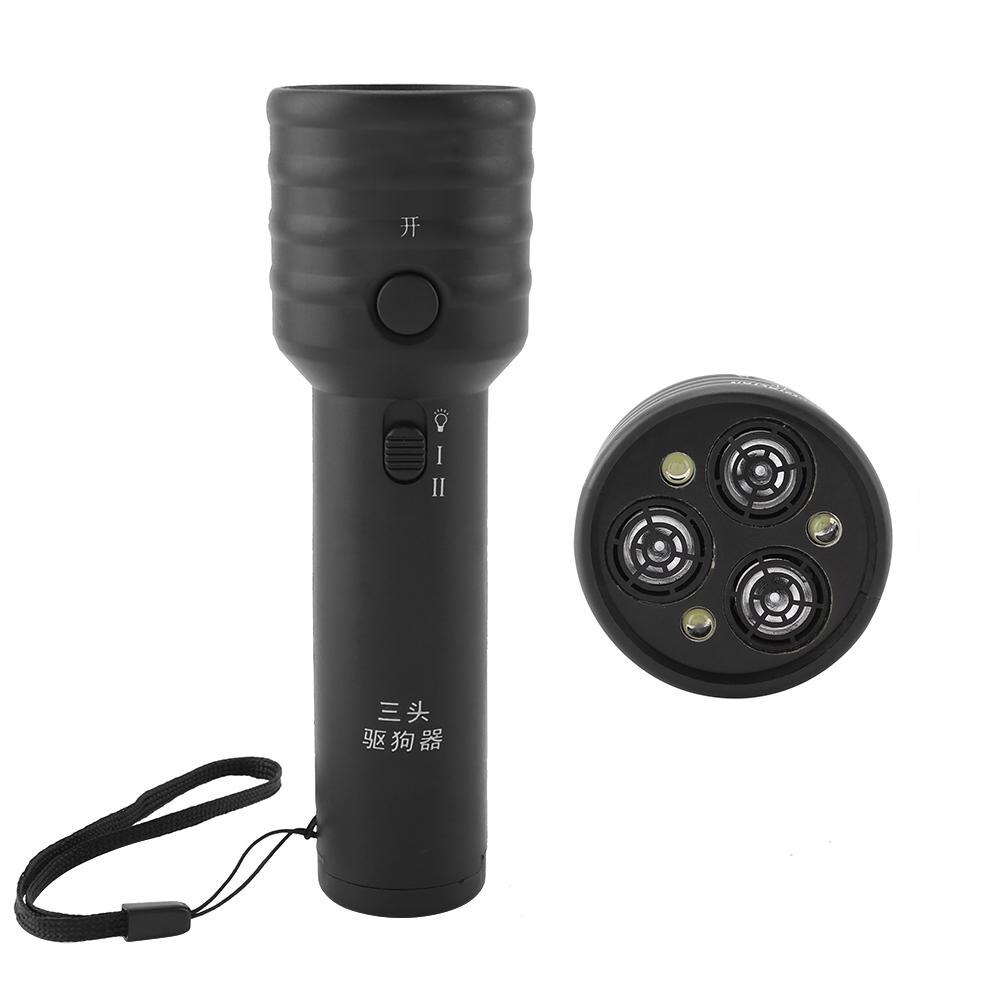 Ultrasone Hond Chaser Stop Agressieve Dier Aanvallen Repeller Led Zaklamp Outdoor Benodigdheden