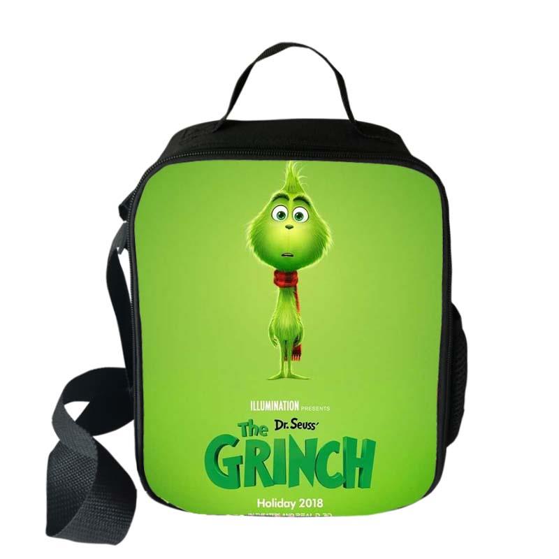 Grün Grinch Mittagessen Taschen Jungen Mädchen Reisen Tote Taschen Picknick Lebensmittel Frisch Lagerung Taschen Student Mini Umhängetasche: 005