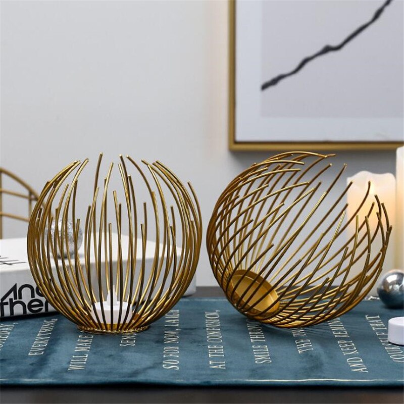 Scandinavische kaarsenhouder, geometrische metalen romantische tafeldecoratie, foto-accessoires, kaarsenhouder, kamerdecoratie, huisdecoratie