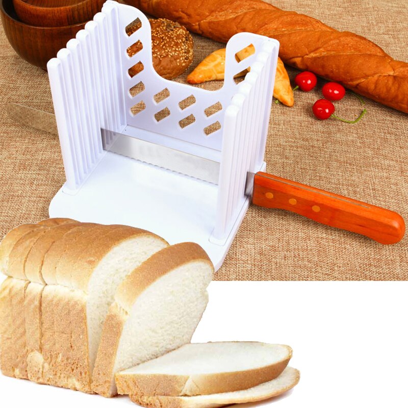 Cake bread toast cutter kitchen accessories tool ABS plastic 16*16*2cm splicing tiered slice bread slicer toast layerer