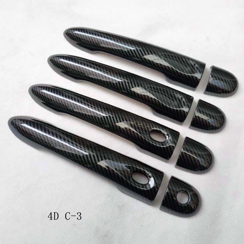 Deurgreep Cover Trim Cap Voor Renault Samsug Sm3 Fluence + Chrome Auto Accessoires Kleur Imatation Carbon Fiber: TQ-4d-c-3