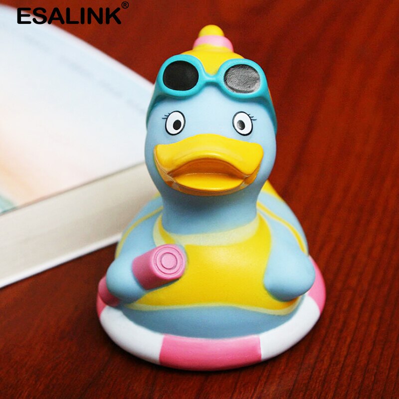 ESALINK Rubber Duck Glasses Ponytail Baby Duck Baby Bath Toys Duck Children Toy Duck Baby Toys Bath Toys For Kids