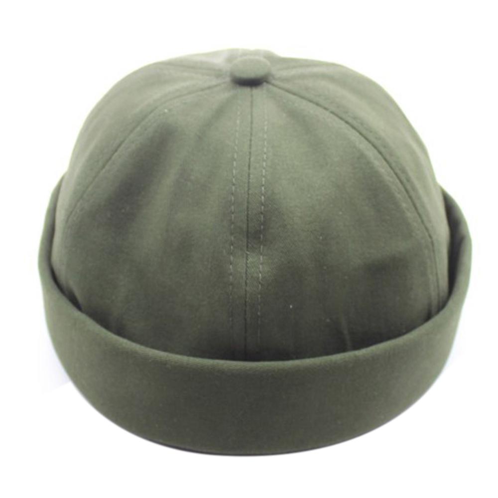 Nova chegada das mulheres dos homens skullcap chapéu boné casual docker marinheiro mecânico brimless unisex algodão boné de sol estilo coreano hip hop chapéu