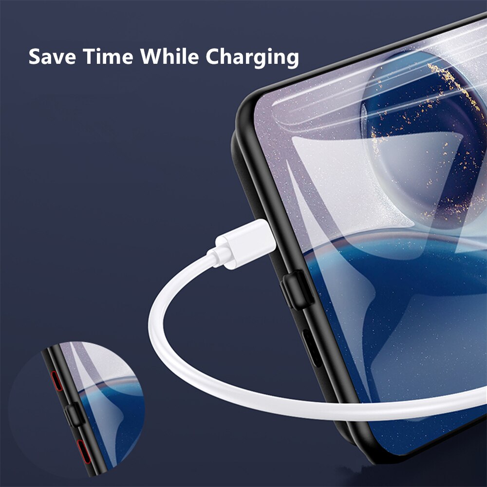 Leioua 10000 Mah for OPPO R17 R17 Pro Battery Case shockproof Smart Charger Case Bule Power Bank Fast Charging Power Cover