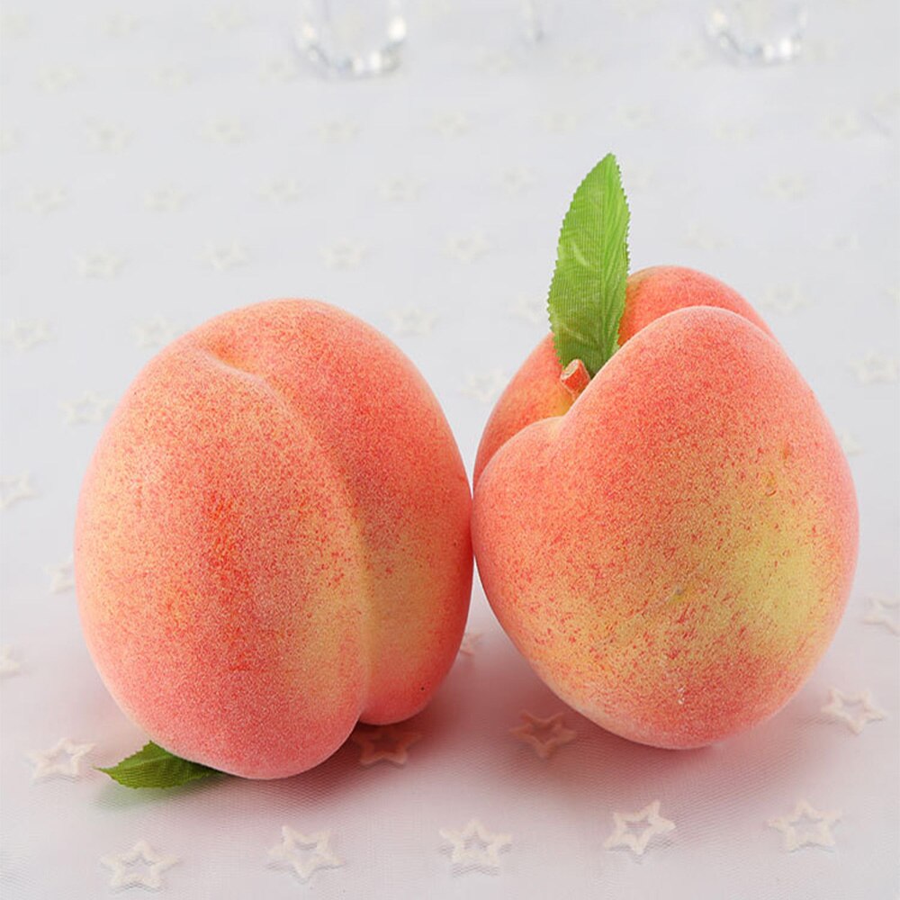 1 Pcs Simulation Lovely Foam Summer Fruit Pink Peach Artificial Fruits Simulation Peaches Foam Peaches Decoration for Home Decor