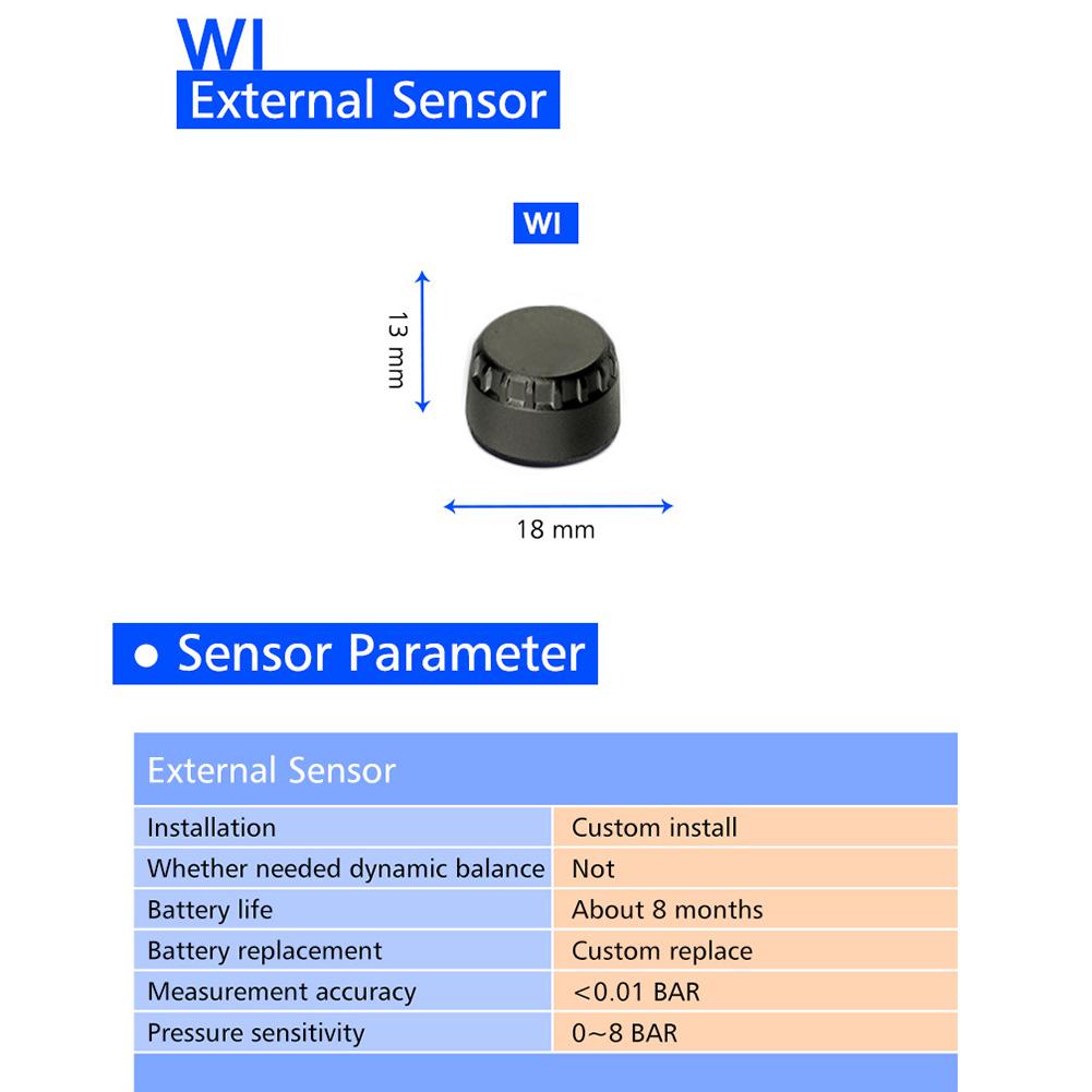 CAREUD Sistema di Monitoraggio Della Pressione Dei Pneumatici Moto Super-Protezione Solare Impermeabile Tpms Sistema di M3 TPMS Universial Impermeabile